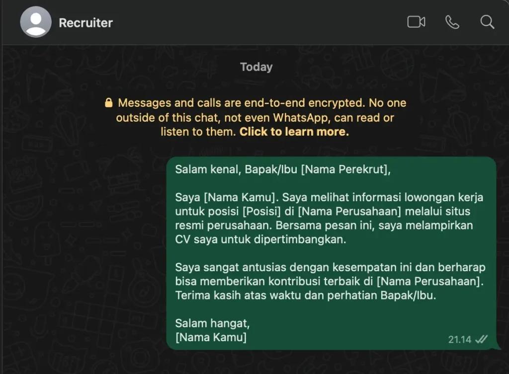 4 Cara Mengirim CV Lewat WA, Format, dan Contoh Pesannya